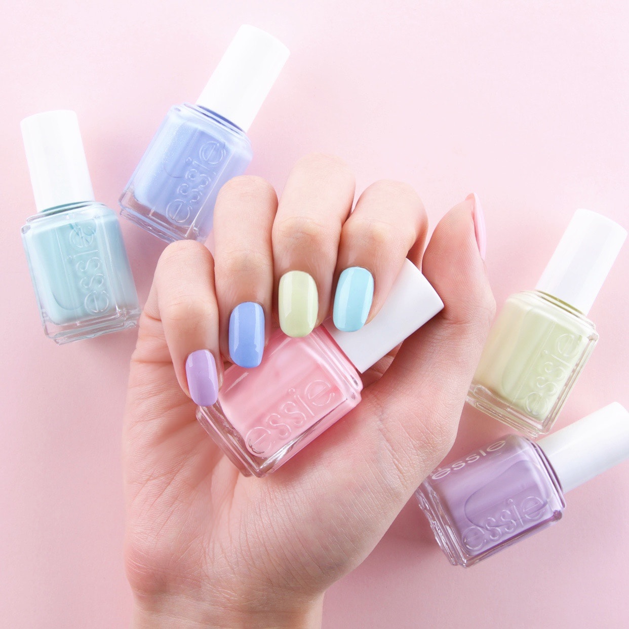 pastel colors tumblr nails