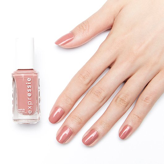 in dry nail - polish nude - essie pink checked quick