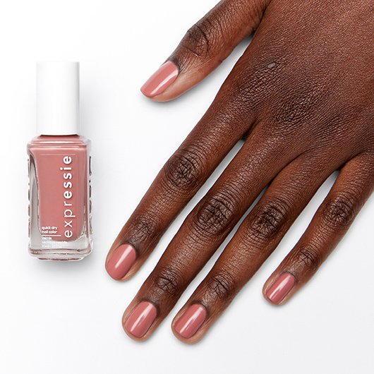 quick essie dry polish nude nail pink checked in - -