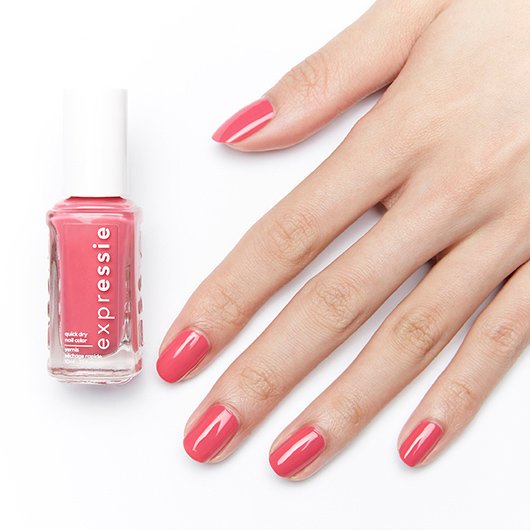 juicy essie polish dry pink - chaos nail - crave the quick