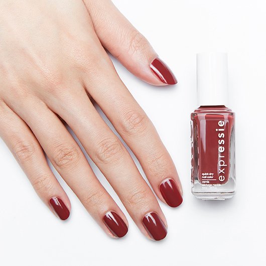 notifications on essie nail wine - dry polish red - neutral