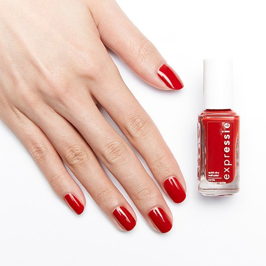 the red polish - - seize blue essie toned dry nail minute