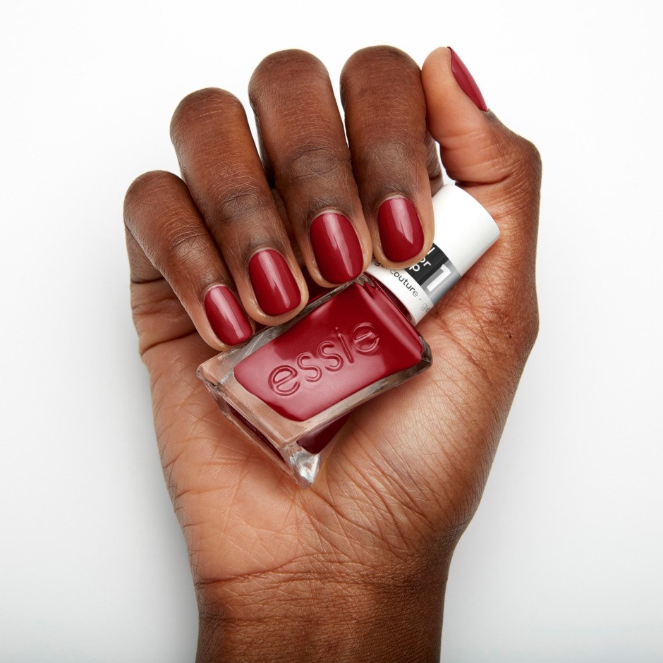 Bubbles Only - Burgundy Gel Essie Polish Couture - Nail