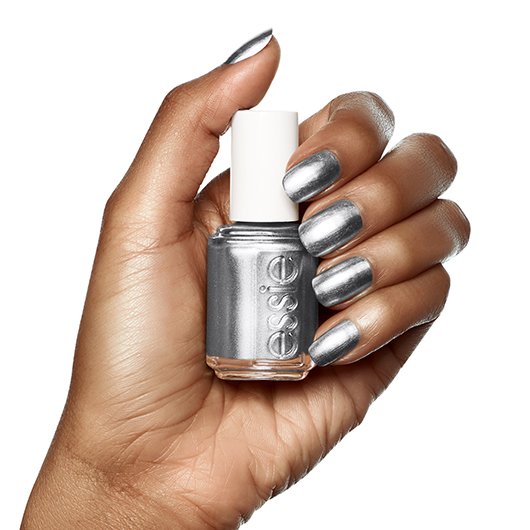 metallic silver nail polish