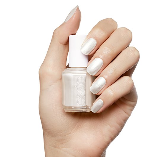 pearly white - platinum white lacquer & color - nail essie polish