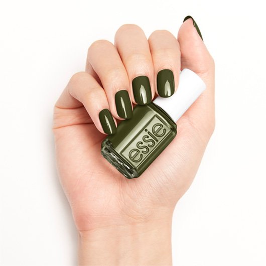 off tropic - lush dark green nail polish & nail color - essie